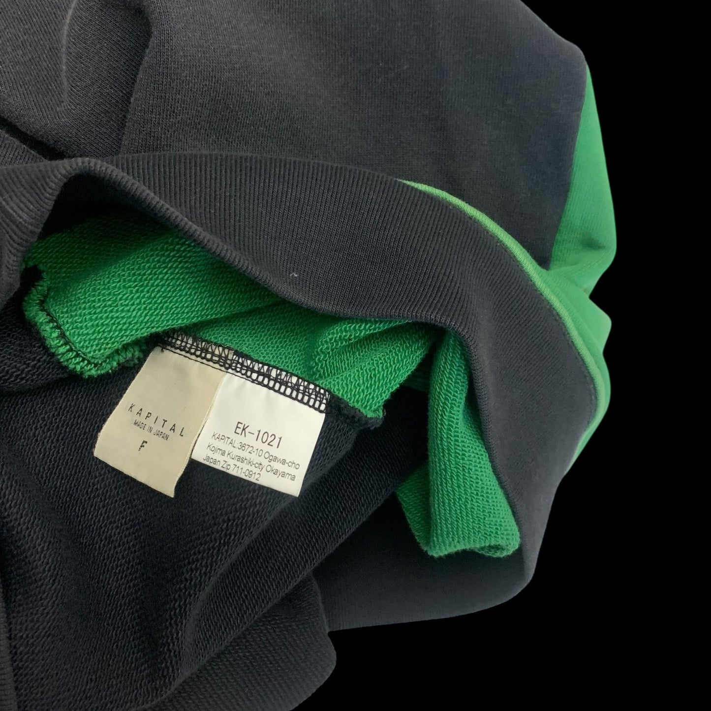 Kapital 2 Tone Remake Oversized Bone Sweatshirt (Free size)