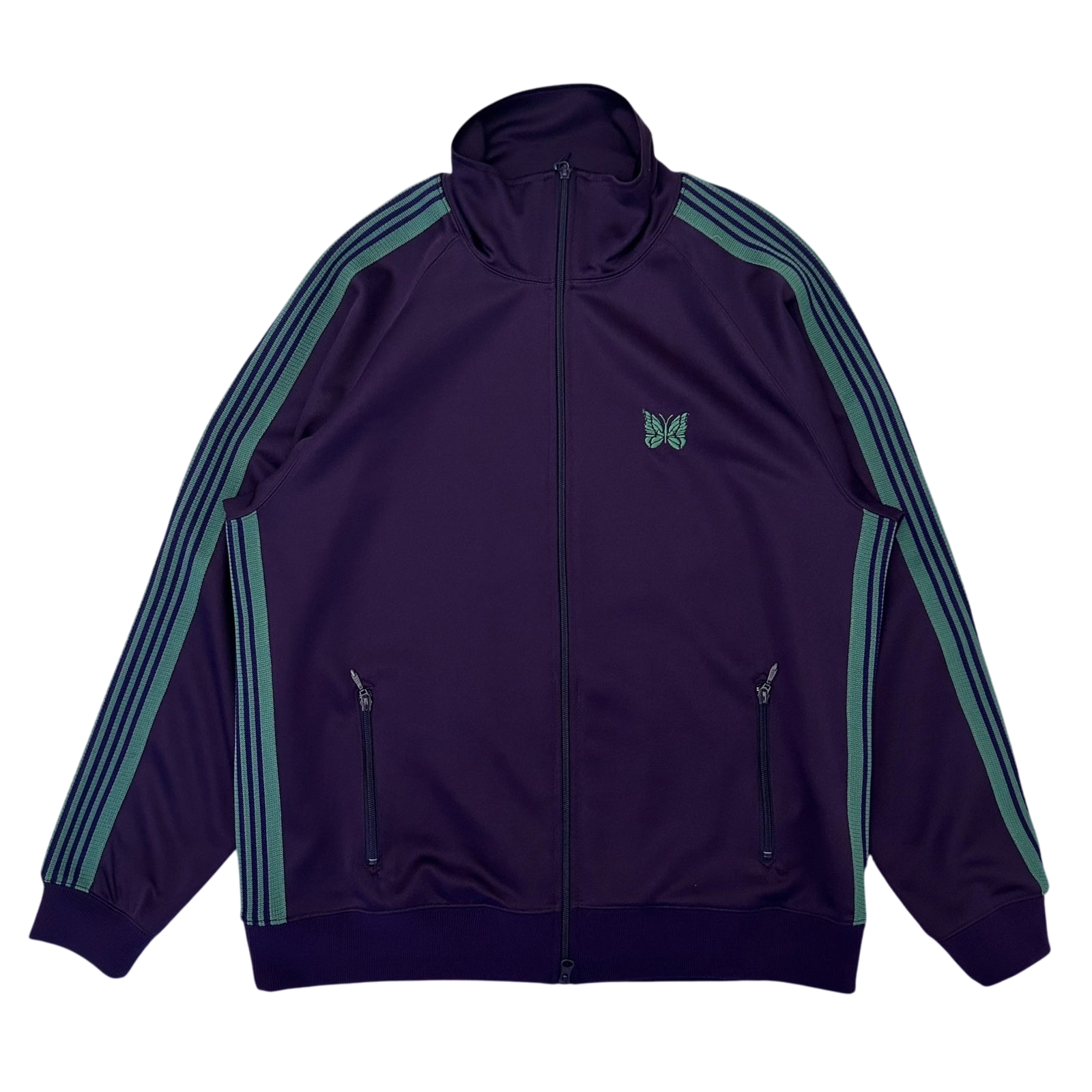 Needles Poly Smooth Track Jacket Purple/Turquoise (Size XL)