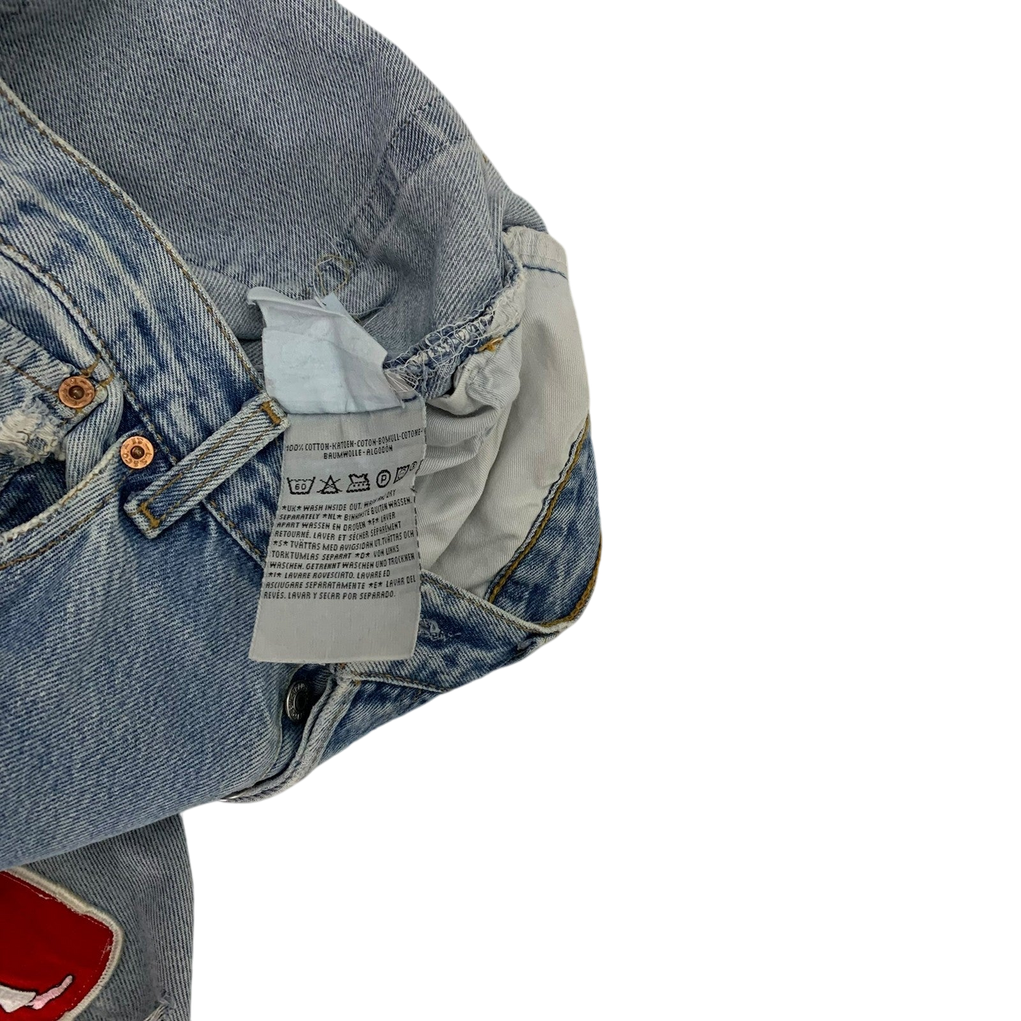 Levi’s Vintage Custom-Patchwork 501 Jeans (Size 32”)