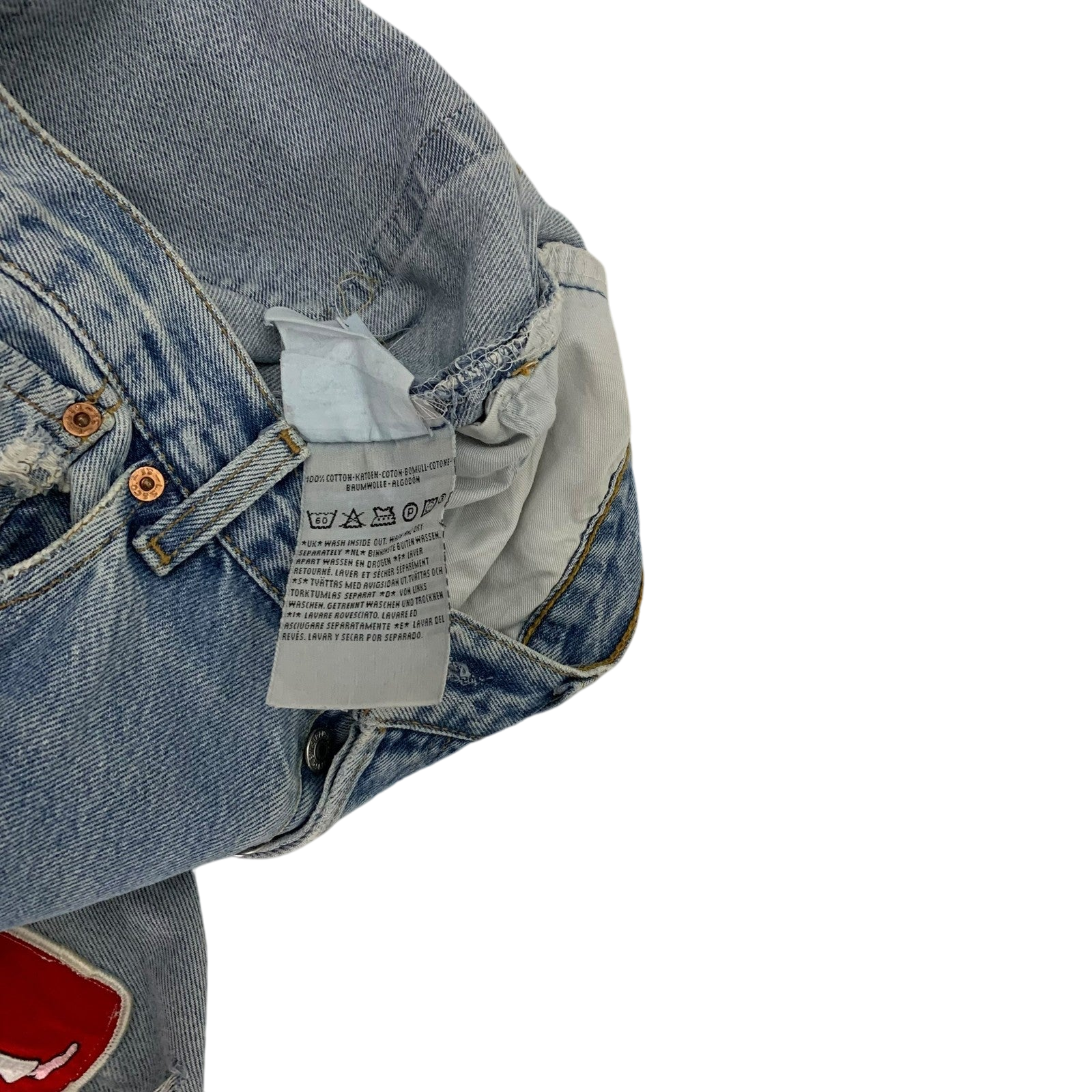 Levi’s Vintage Custom-Patchwork 501 Jeans (Size 32”)