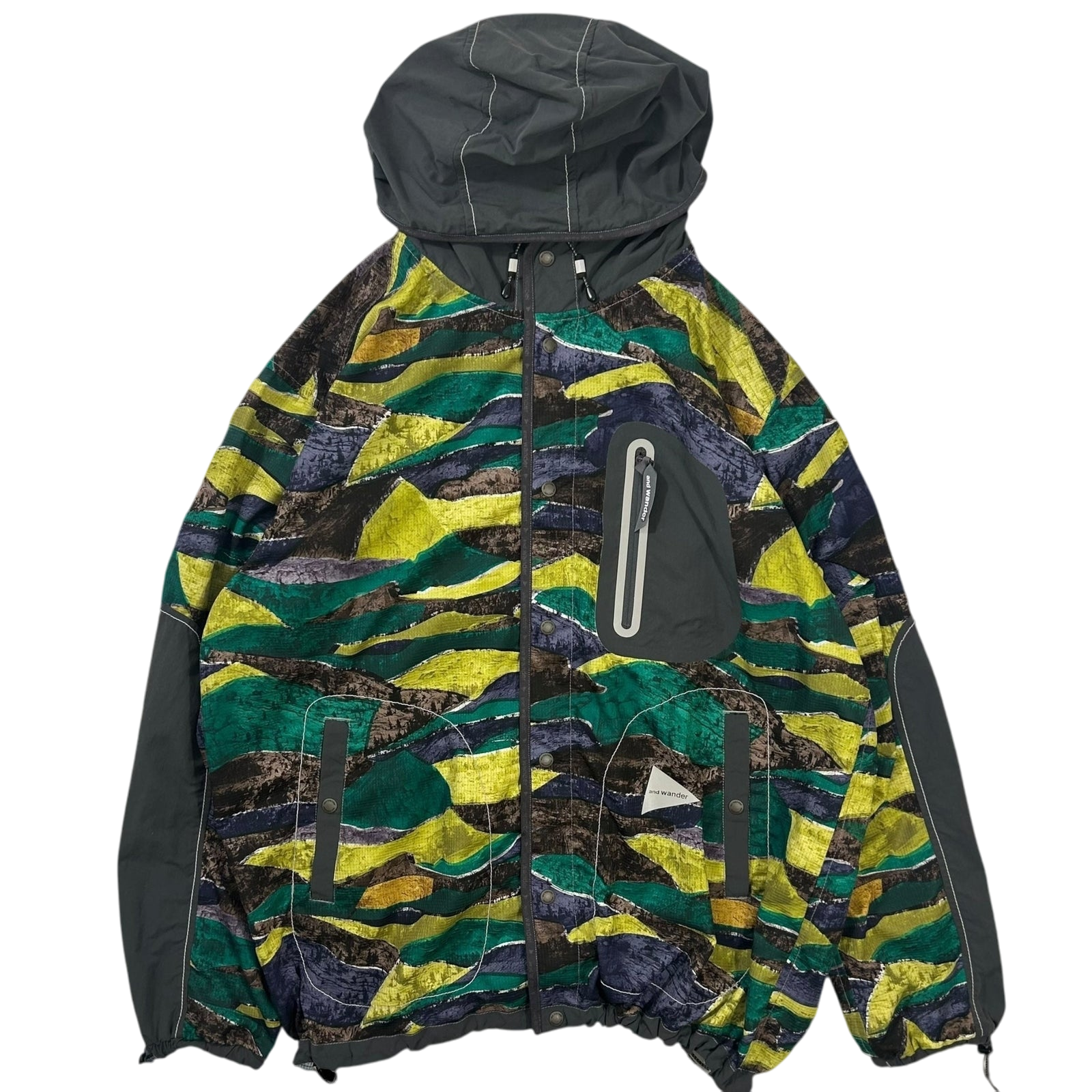 And Wander Printed Vent Hooded Jacket (Fits L/XL)