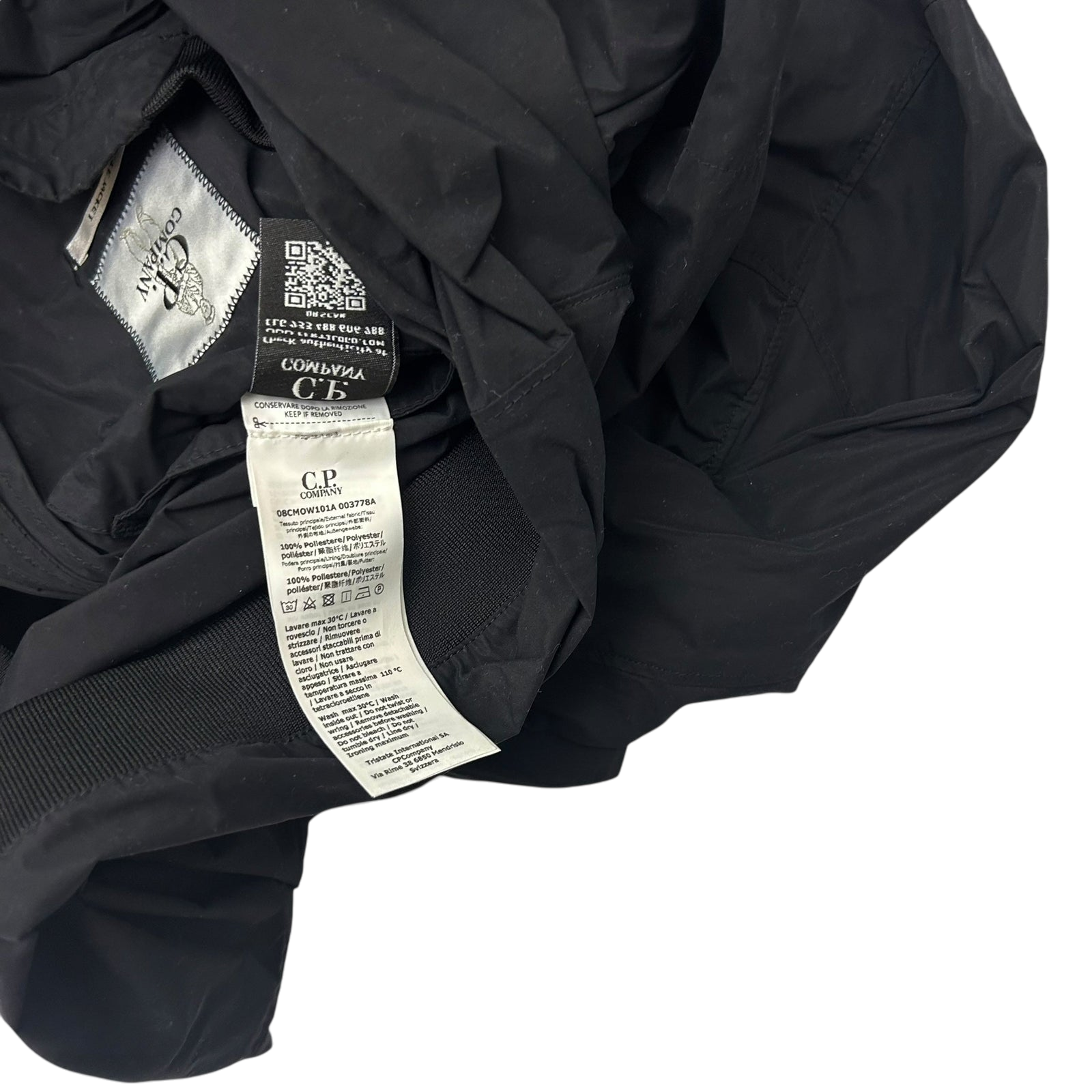 C.P. Company Memri Goggle Nylon Jacket Black (Fits L-XL)