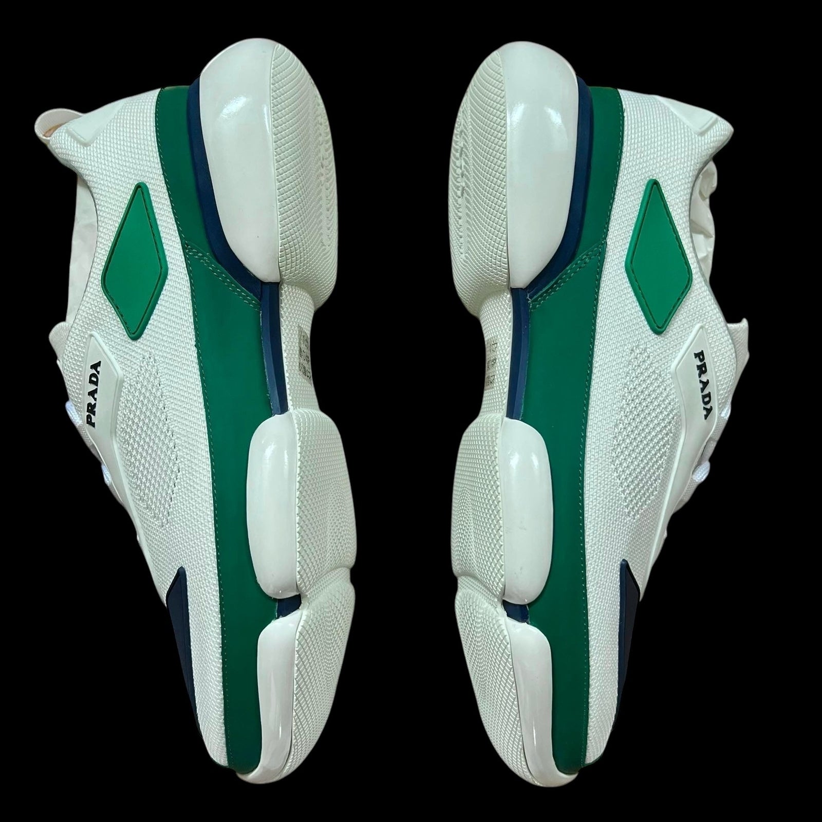 Prada Cloudbust Low Green / Navy / White