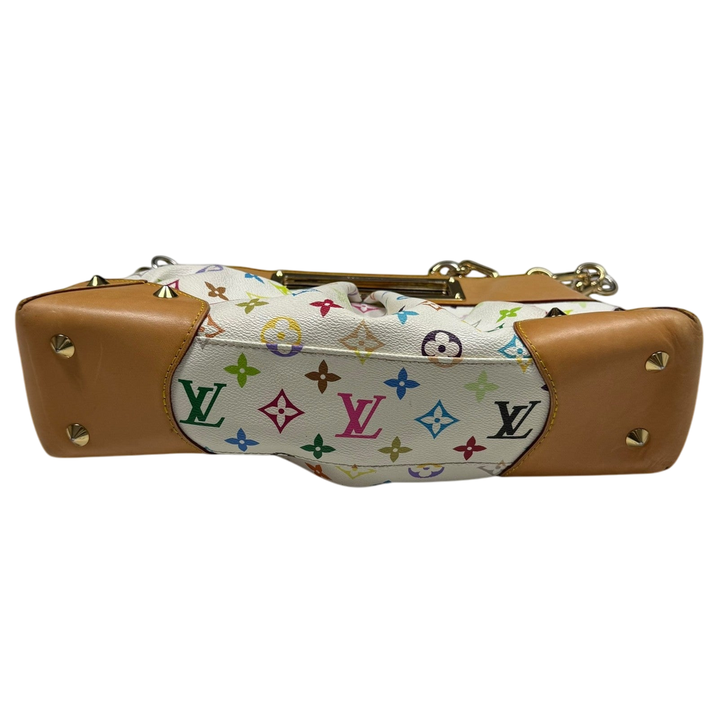 Louis Vuitton Judy Murakami Monogram Leather Bag White