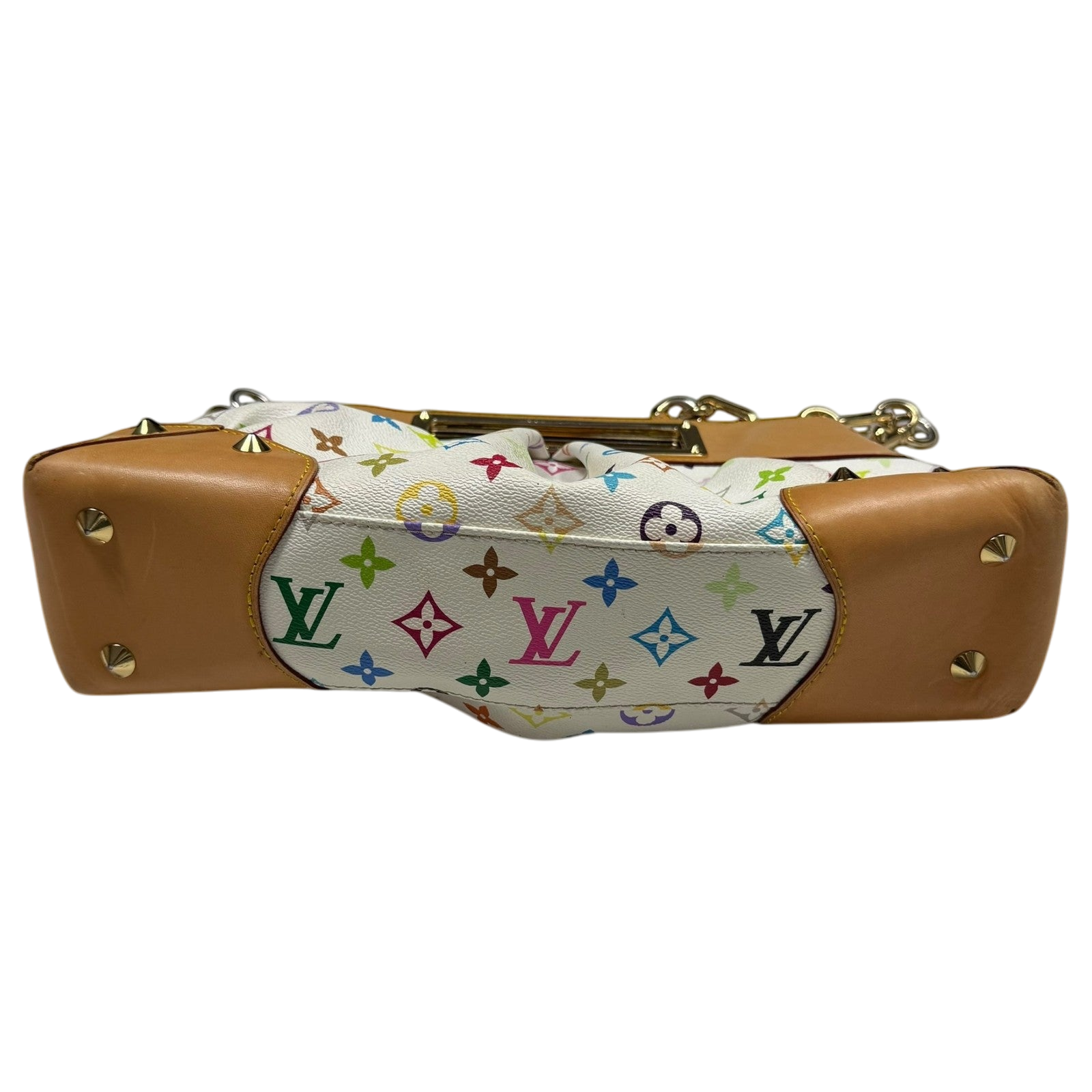 Louis Vuitton Judy Murakami Monogram Leather Bag White