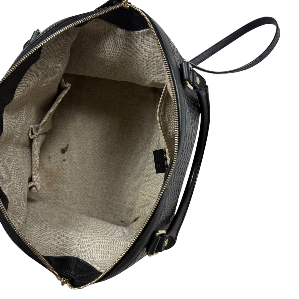 Gucci Microguccissima Large Dome Leather Bag Black