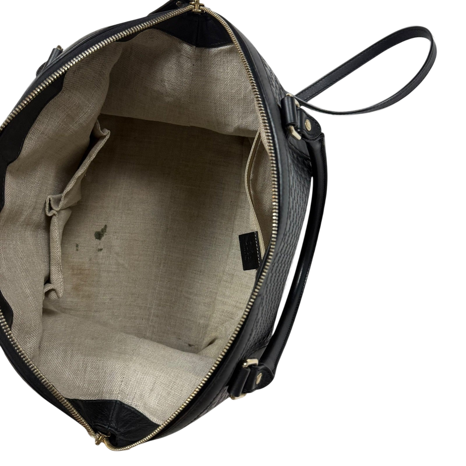 Gucci Microguccissima Large Dome Leather Bag Black