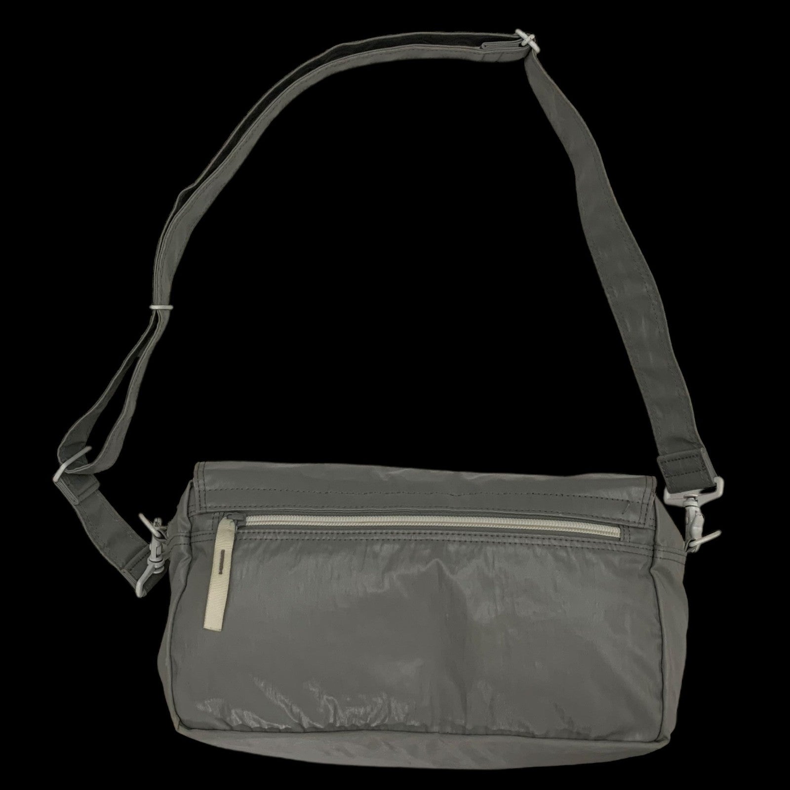 Porter Vintage Nylon Messenger Bag Metallic Silver