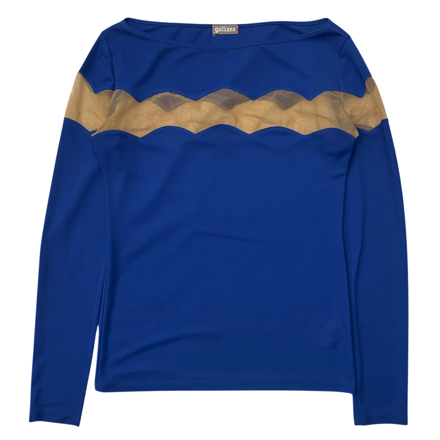 Vintage Galliano Long Sleeve Top Blue (Fits M-L Womens)