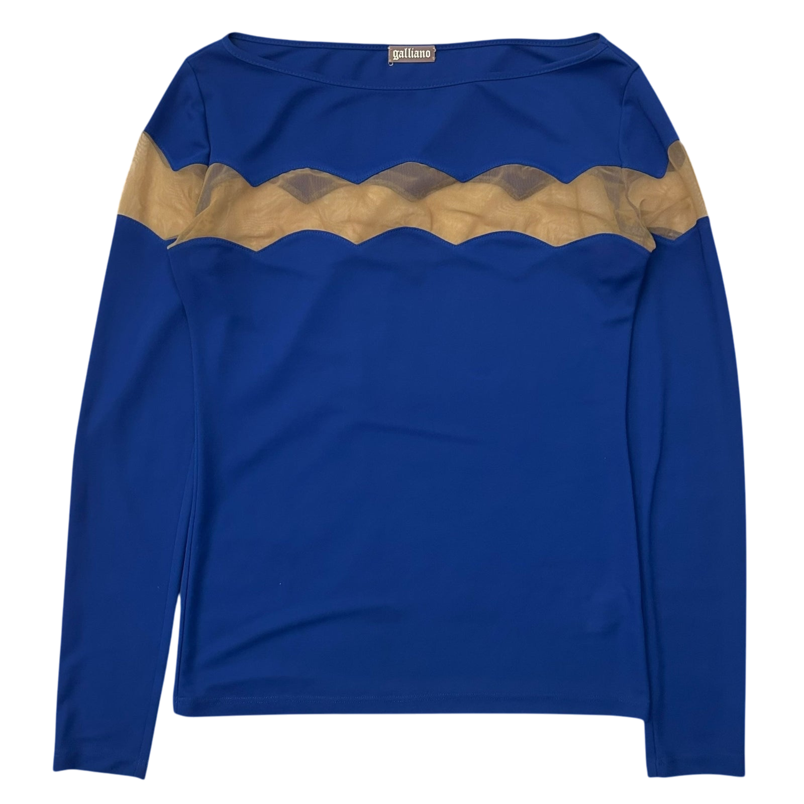Vintage Galliano Long Sleeve Top Blue (Fits M-L Womens)