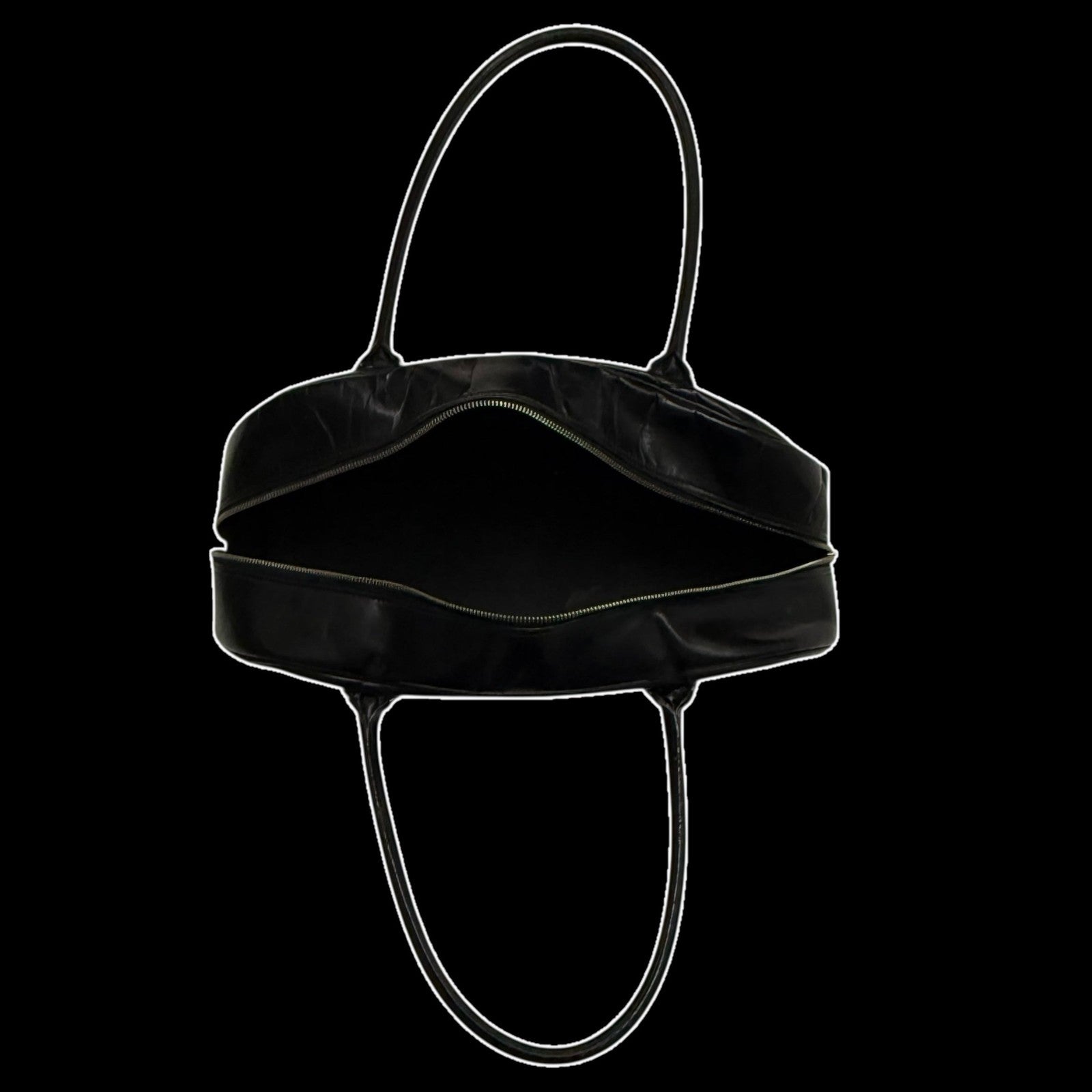 Comme des Garçons 90s Leather Boston Bag Black