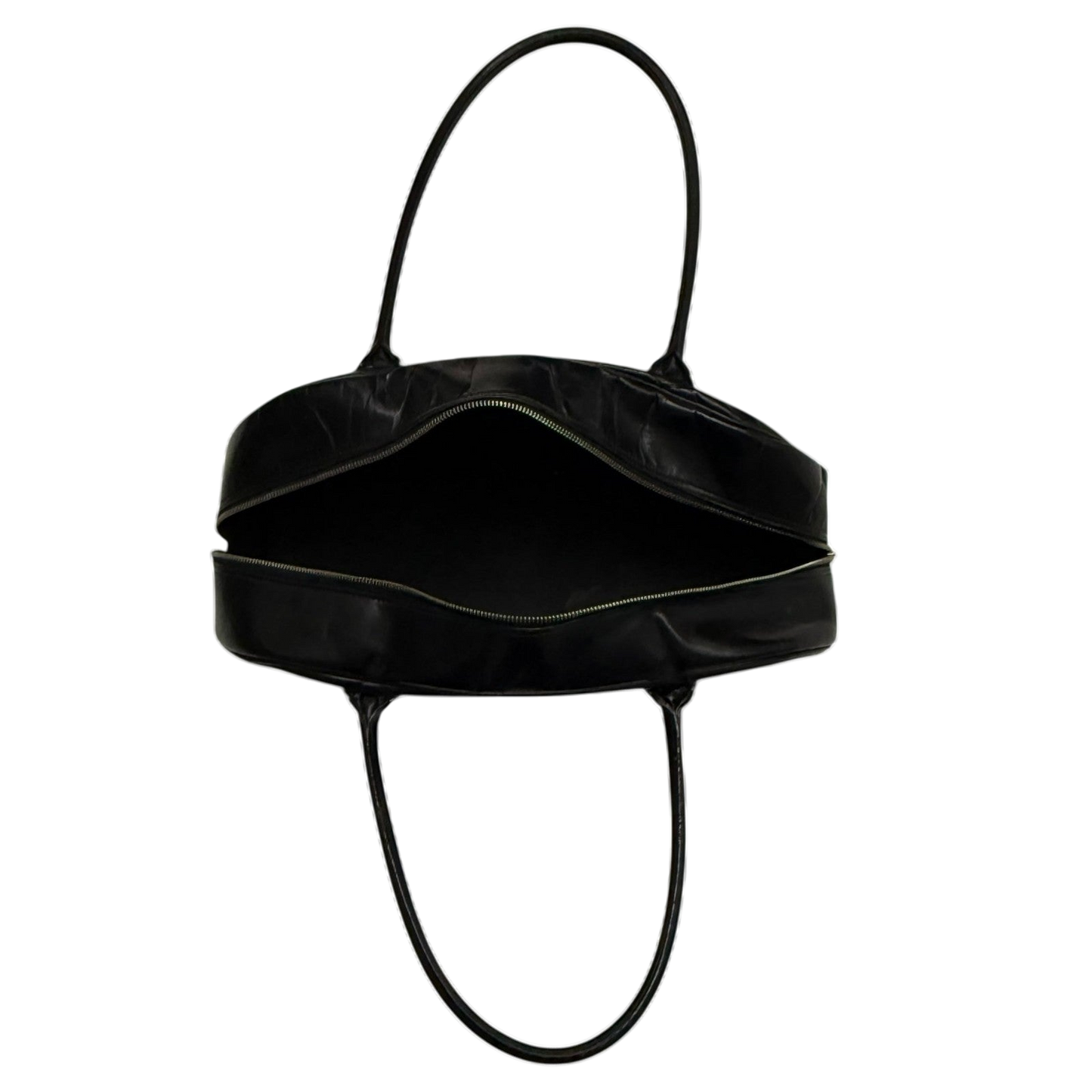 Comme des Garçons 90s Leather Boston Bag Black