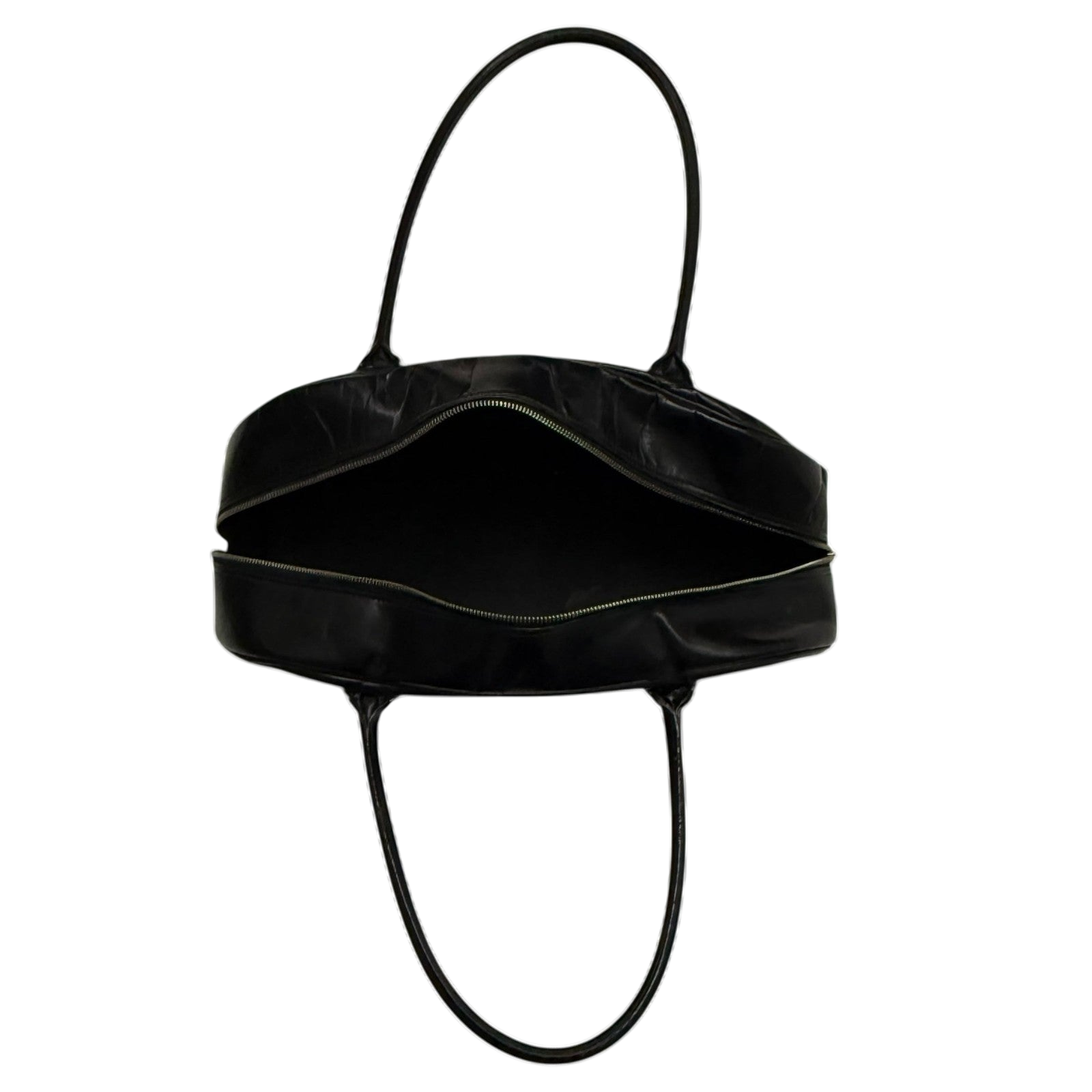 Comme des Garçons 90s Leather Boston Bag Black