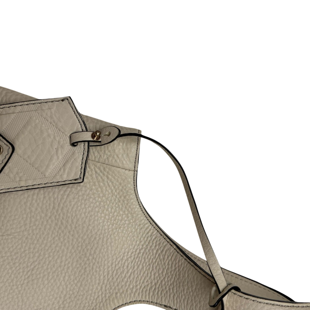 Burberry Grainy Leather Shoulder Bag Cream