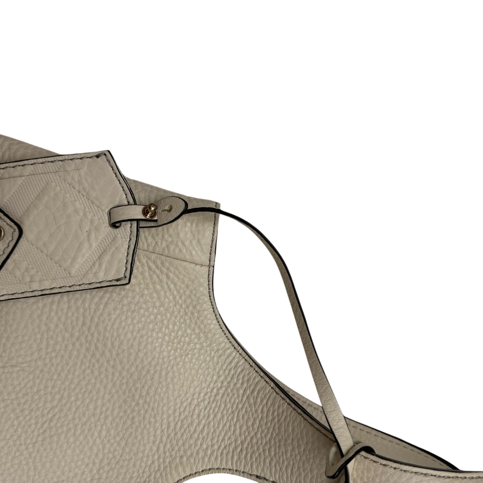 Burberry Grainy Leather Shoulder Bag Cream