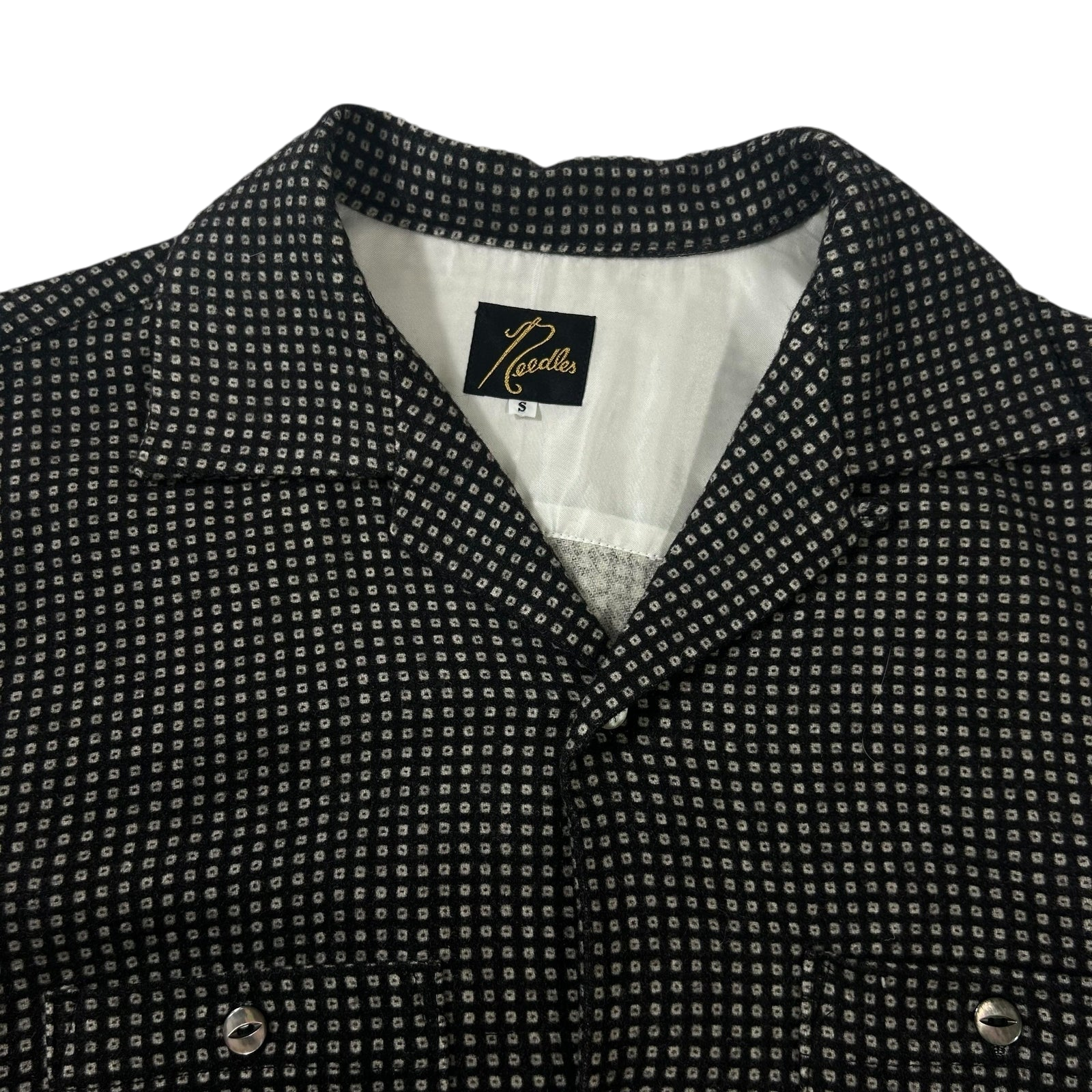 Needles Raw Hem Wool Button-Up Shirt (Fits M)