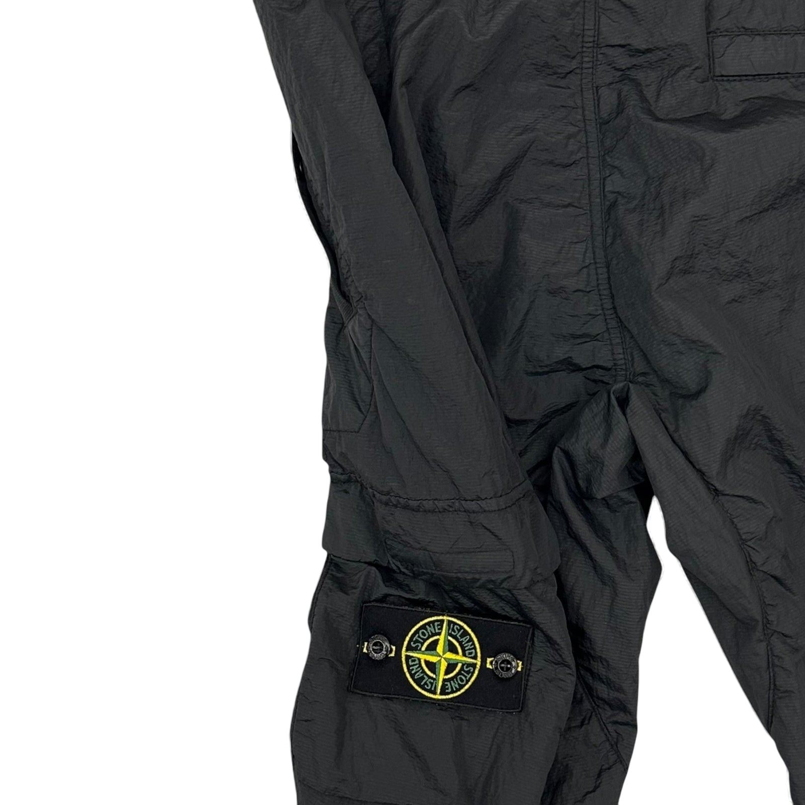 Stone Island Type RE Metal Nylon Cargo Pants Black (Size 34")