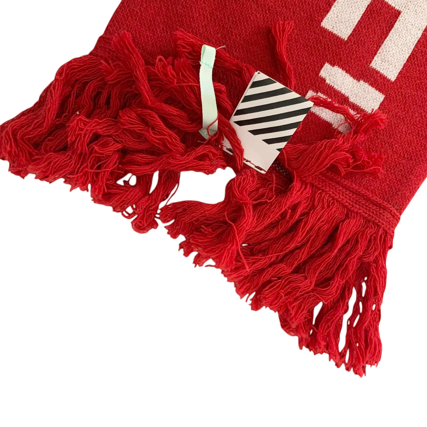Off-White FW18 Quote Scarf Red