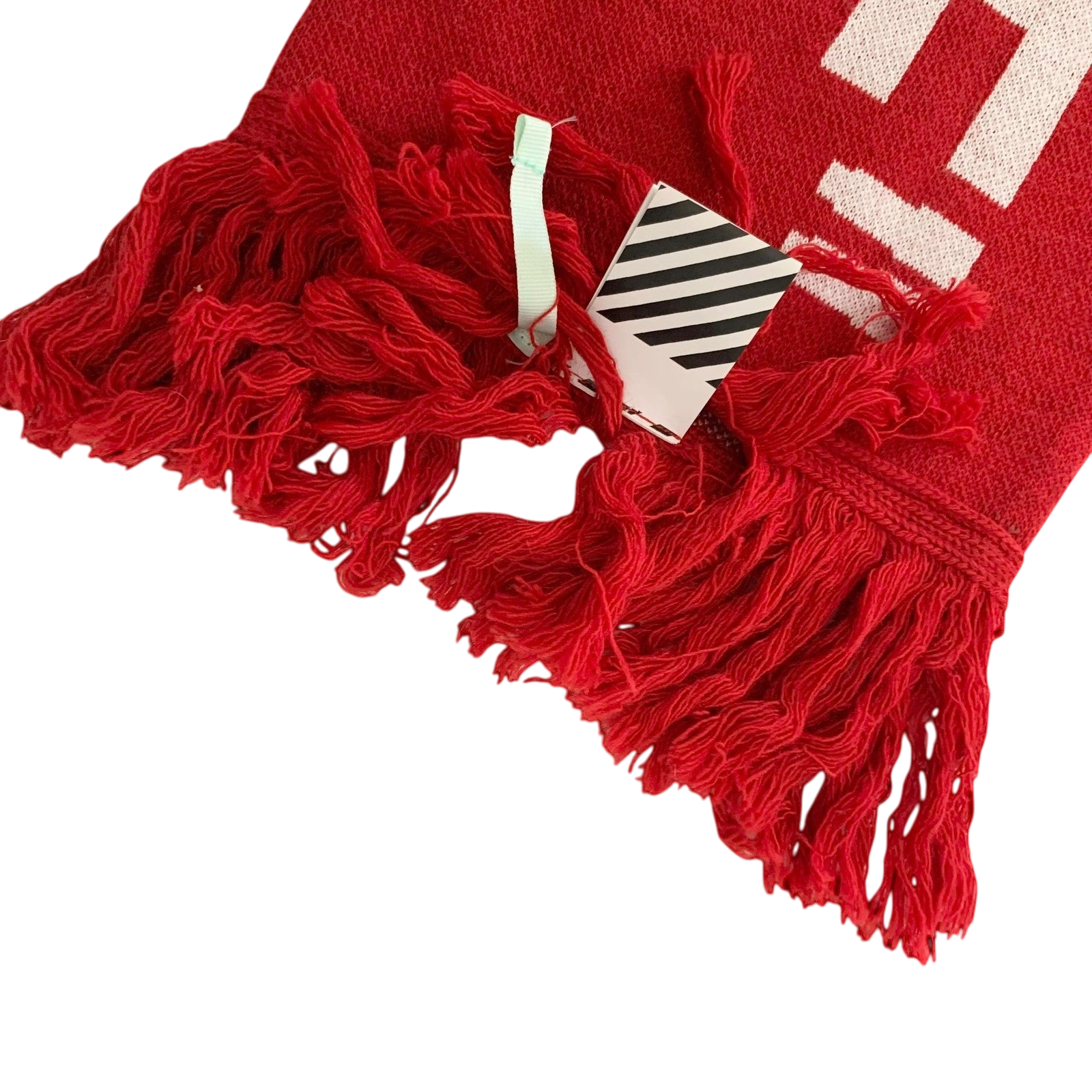 Off-White FW18 Quote Scarf Red