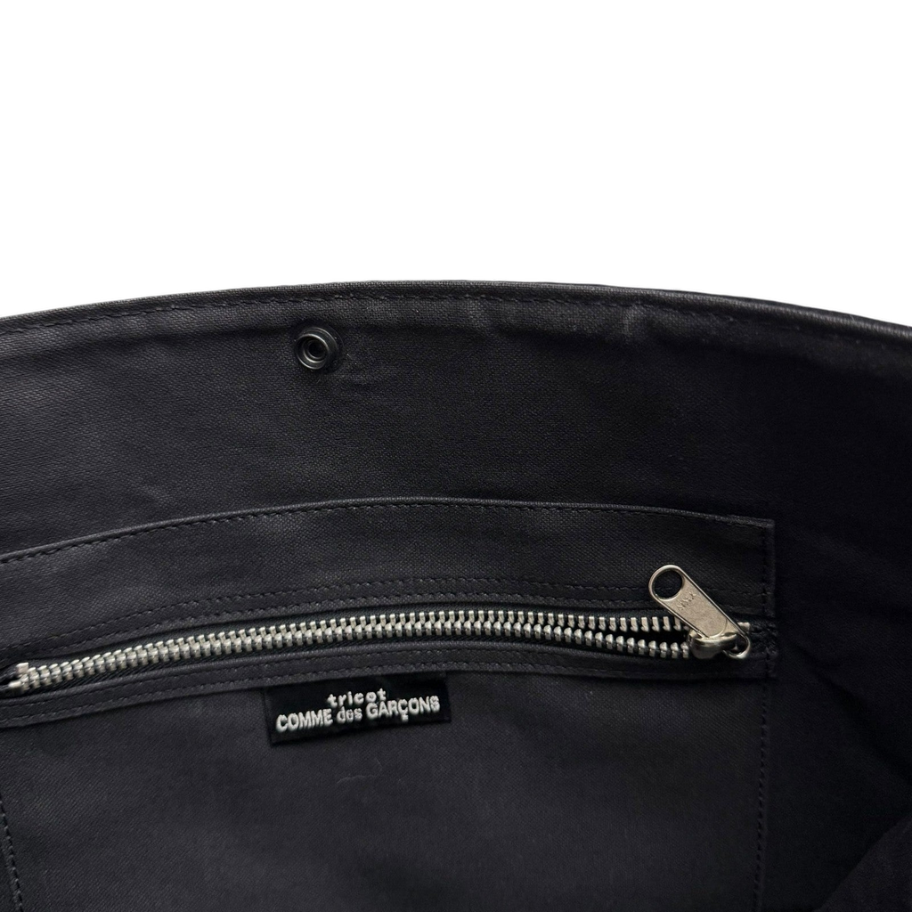 Comme Des Garçons Tricot Wool Blend Tote Bag Black/Green