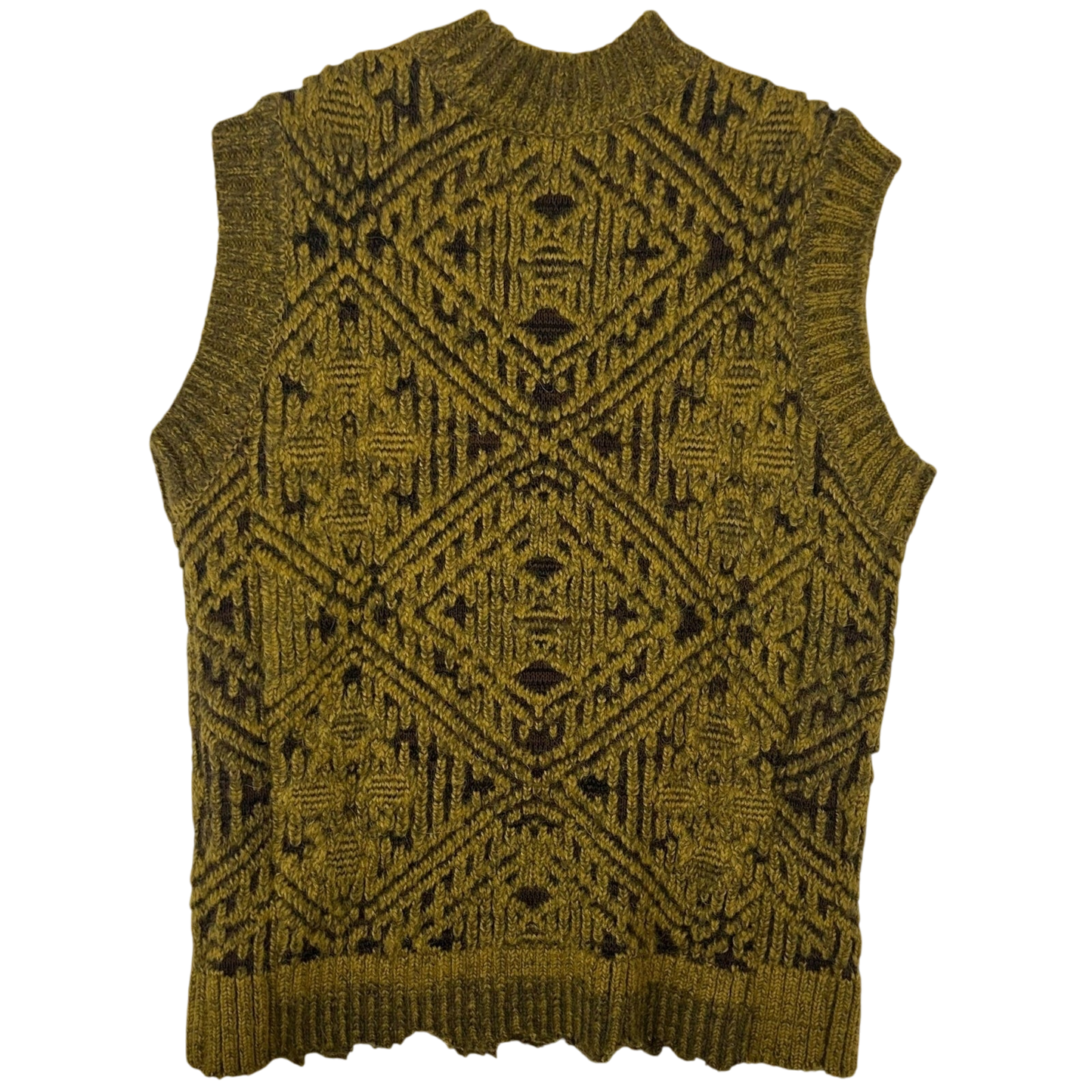 Andersson Bell Jacquard Heavy Distressed Crewneck Knit Vest (Size M)