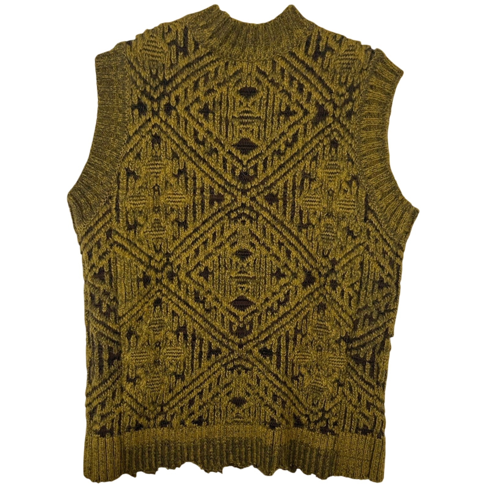 Andersson Bell Jacquard Heavy Distressed Crewneck Knit Vest (Size M)
