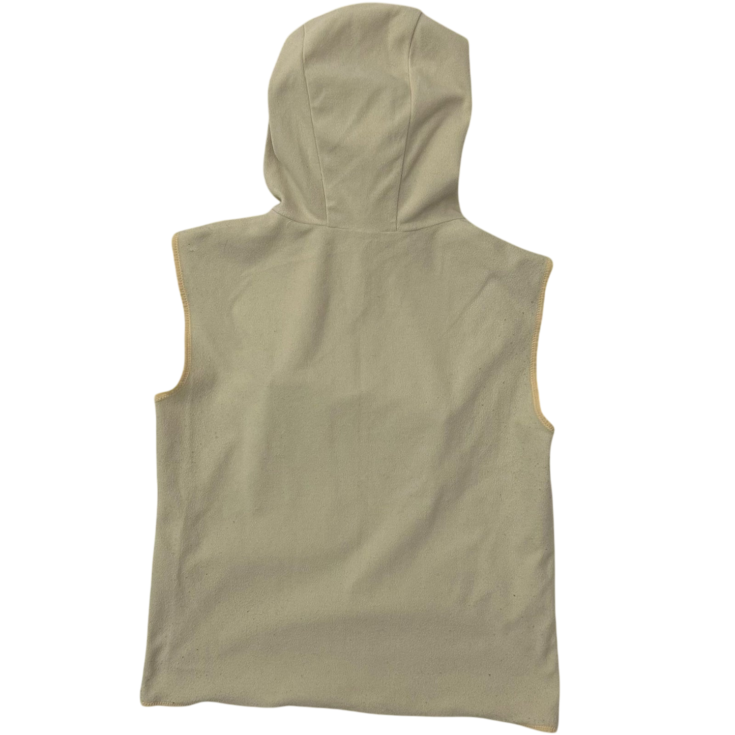 Vintage Miu Miu Hooded Sleeveless Top Beige (Size S Womens)