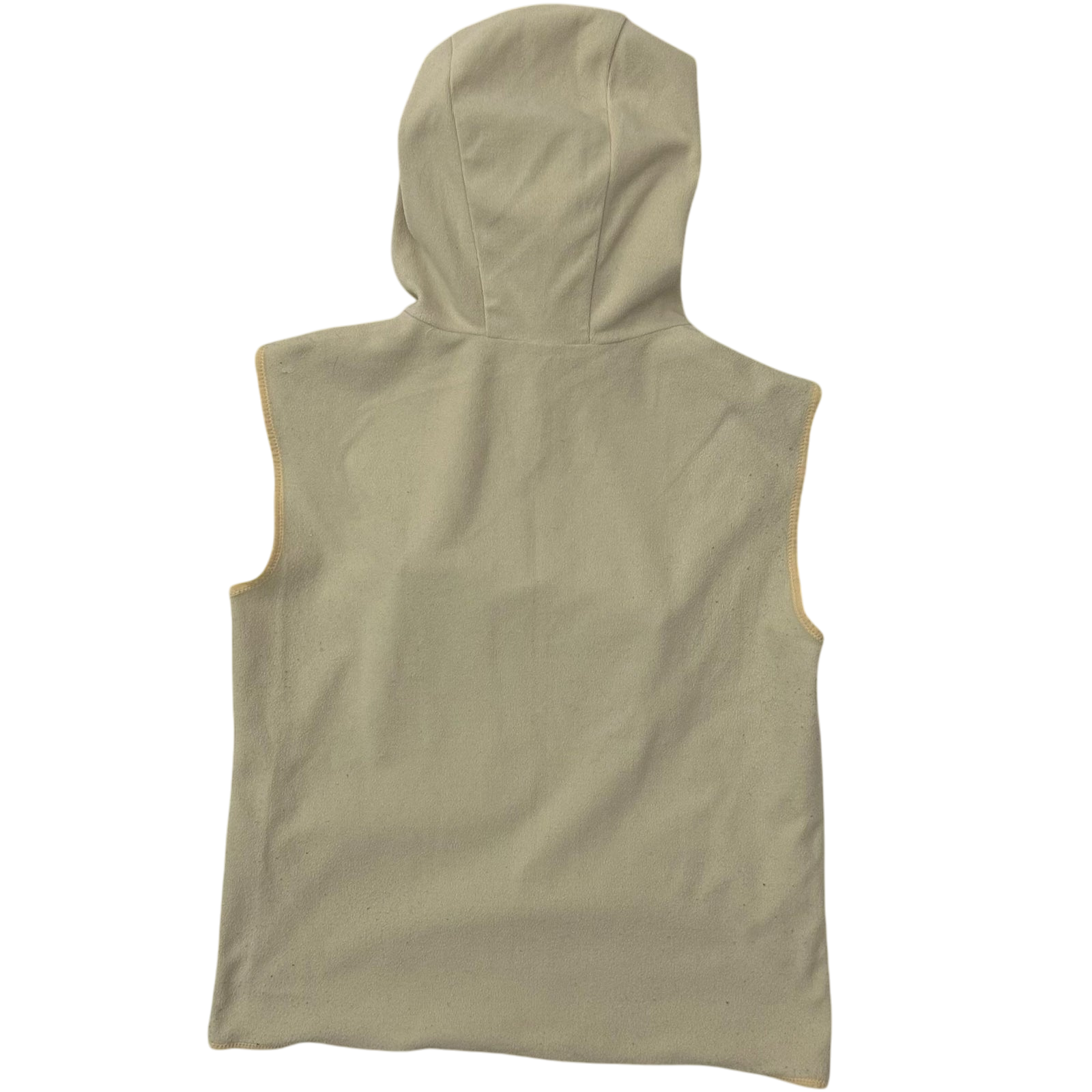 Vintage Miu Miu Hooded Sleeveless Top Beige (Size S Womens)