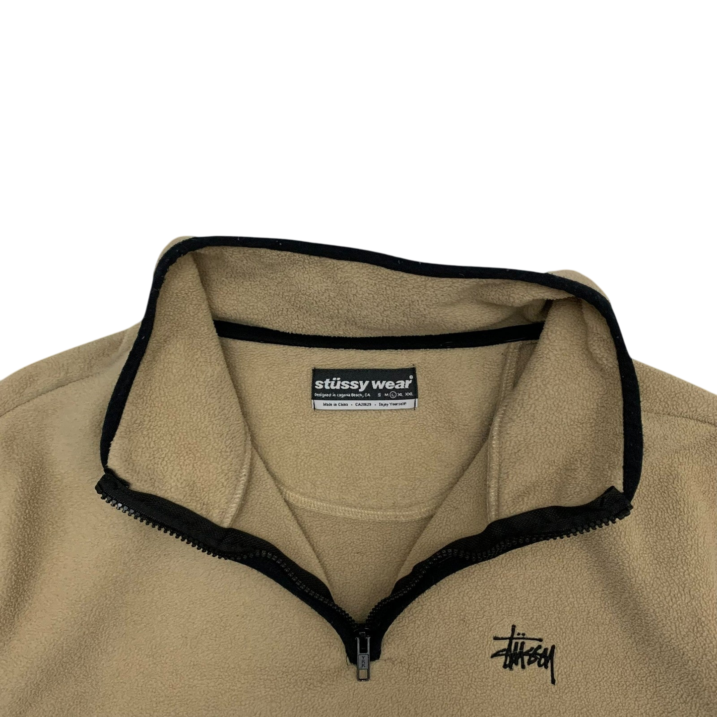 Stussy Quarter-Zip Fleece Beige (Size L)