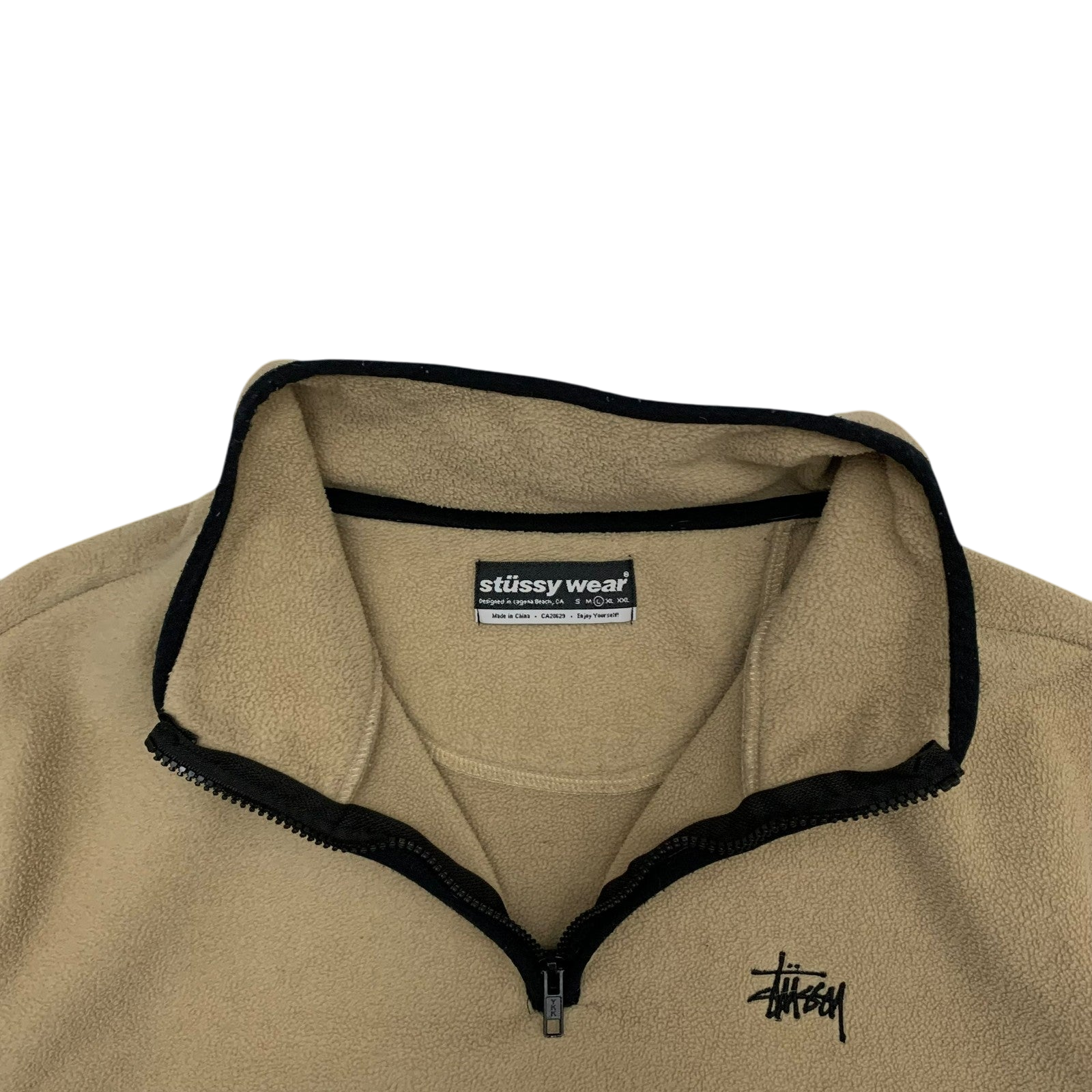 Stussy Quarter-Zip Fleece Beige (Size L)