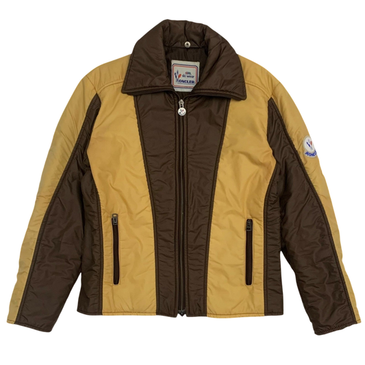 Moncler Vintage Ski Wear Jacket Brown / Yellow (Size L Womens)