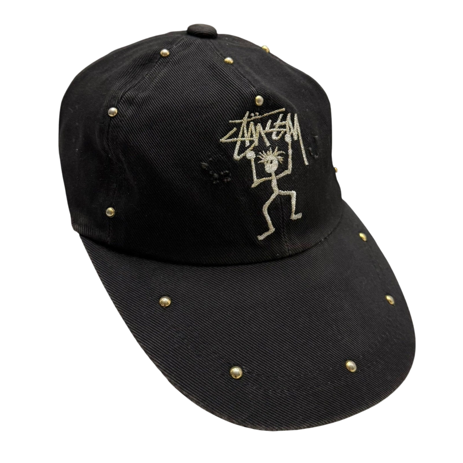 Stussy Vintage 90s Custom-Studded Cap Black