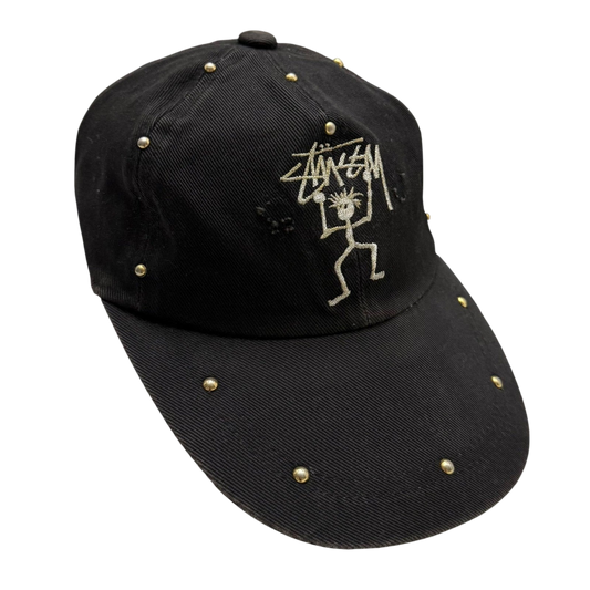 Stussy Vintage 90s Custom-Studded Cap Black