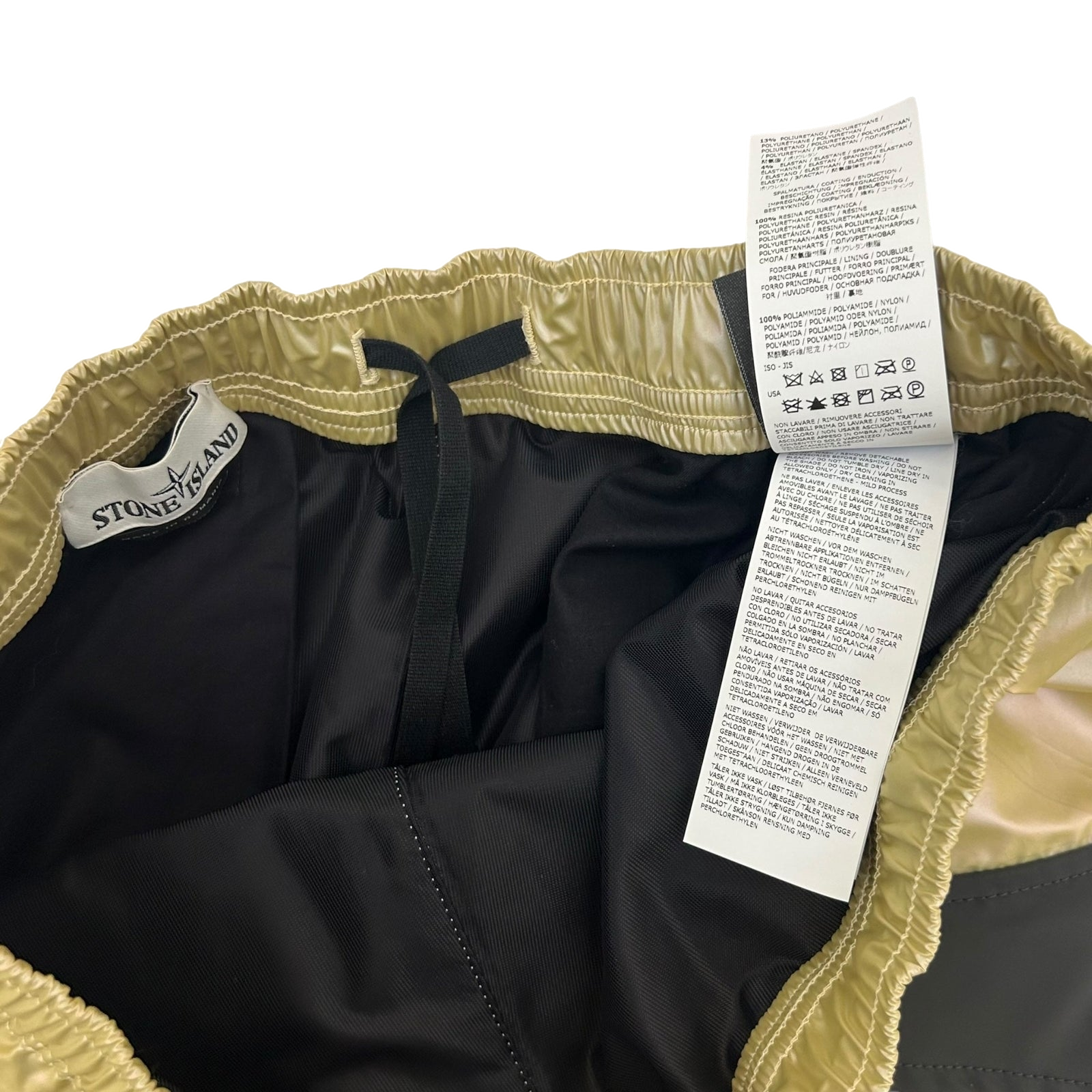 Stone Island Type RE-T Gold Iridescent Tela Gold Cargo Pants (Fits 30”-34”)