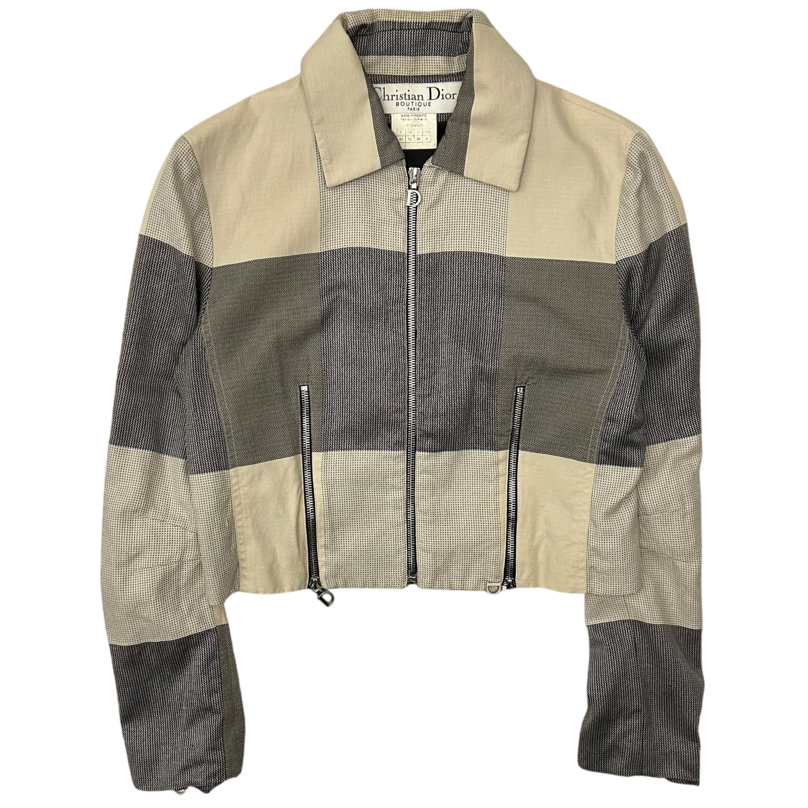 Dior Vintage Women’s Checkered Cropped Jacket (Size S-M Womens)