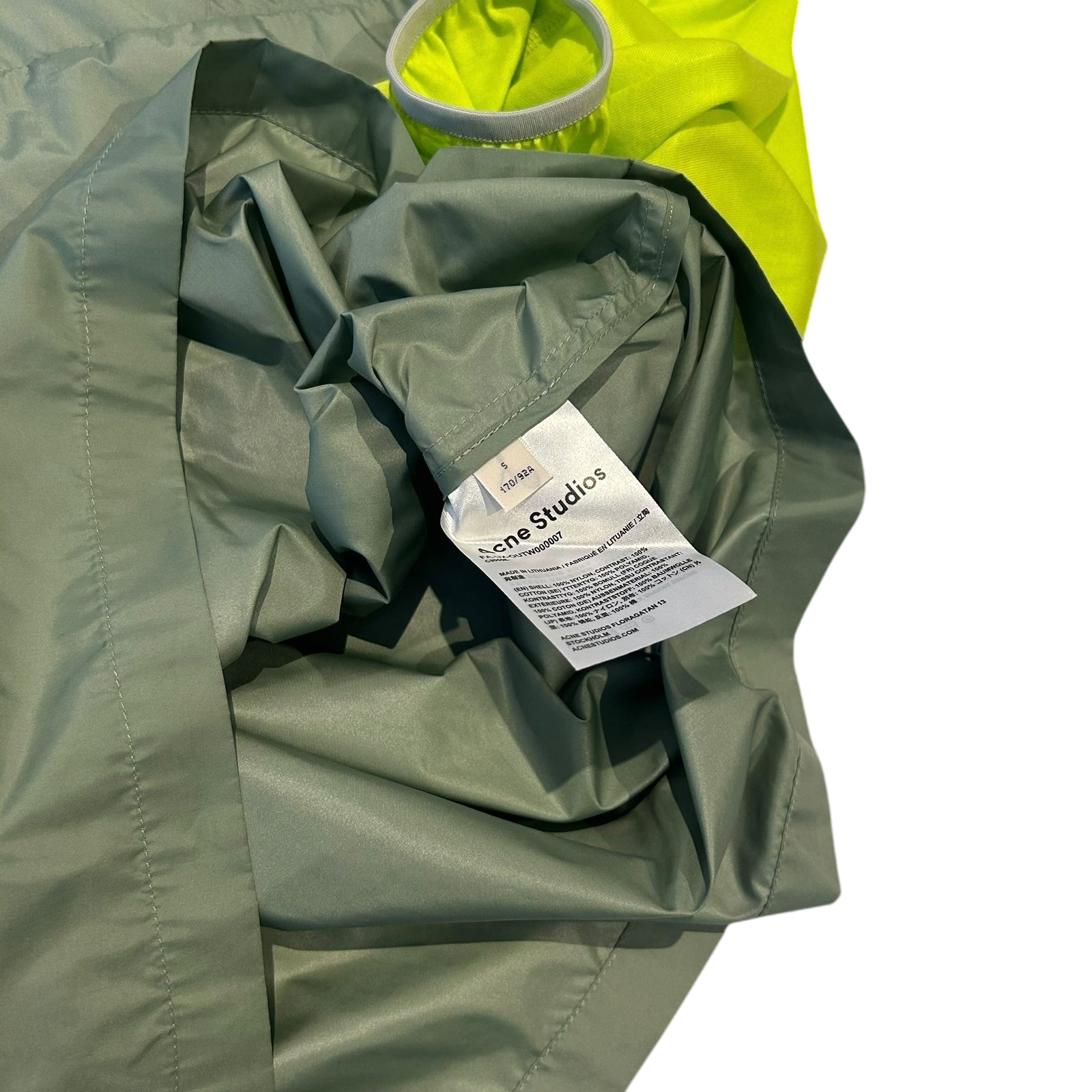 Acne Studios Contrast Windbreaker Jacket Green (Size S)