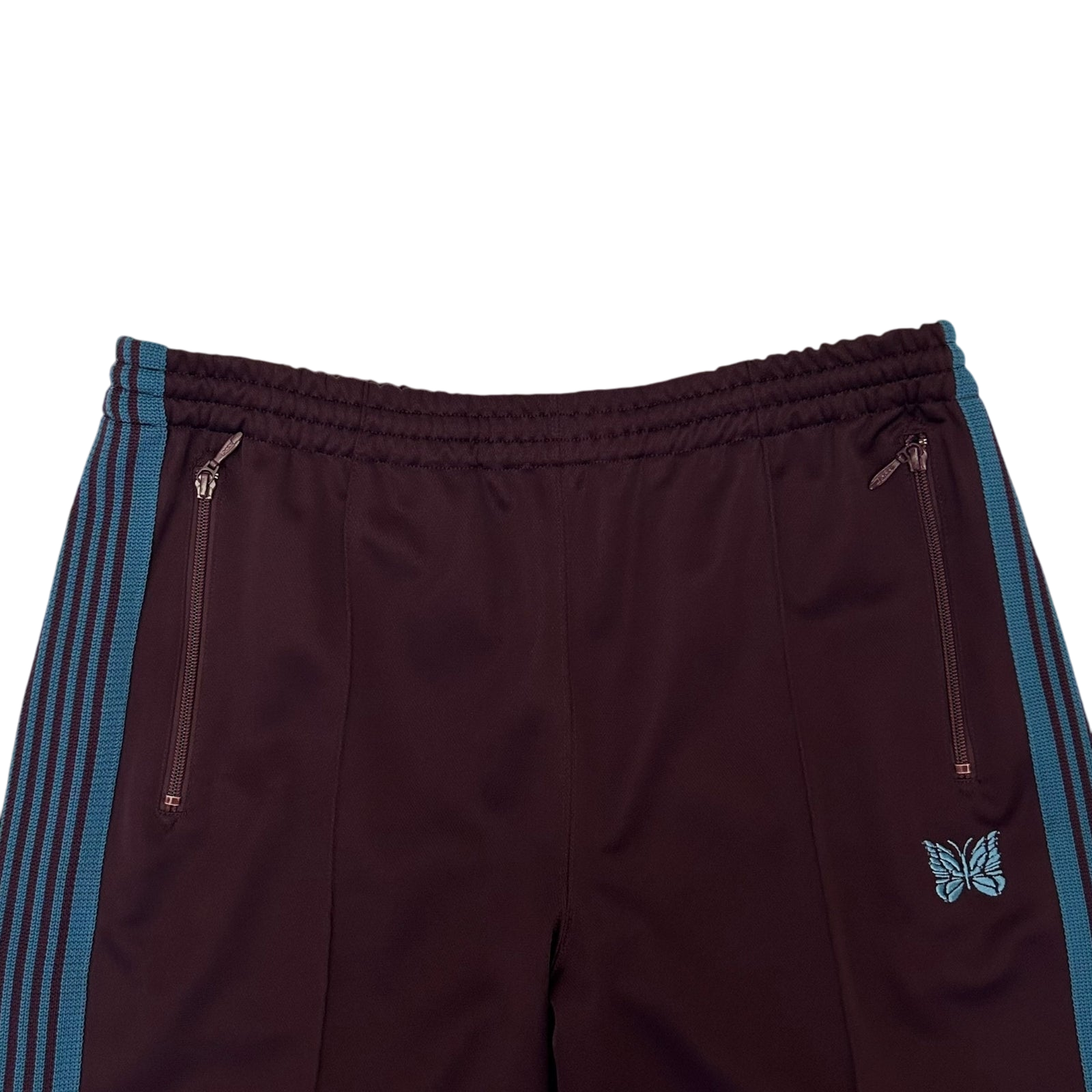 Needles Poly Smooth Track Pants Burgundy/Turquoise (Size L)