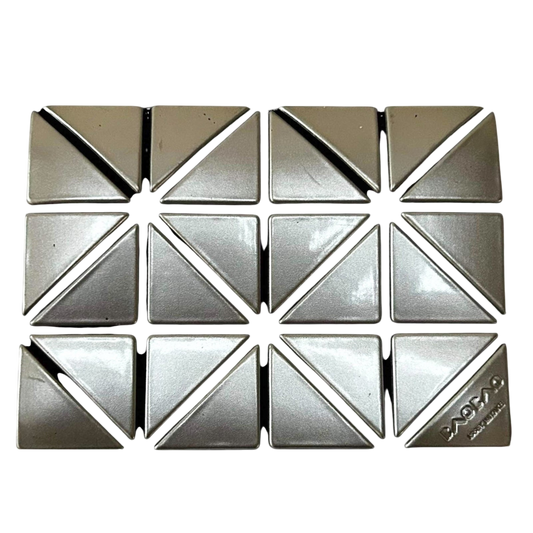 Bao Bao Issey Miyake Geometric Design Bifold Wallet Silver