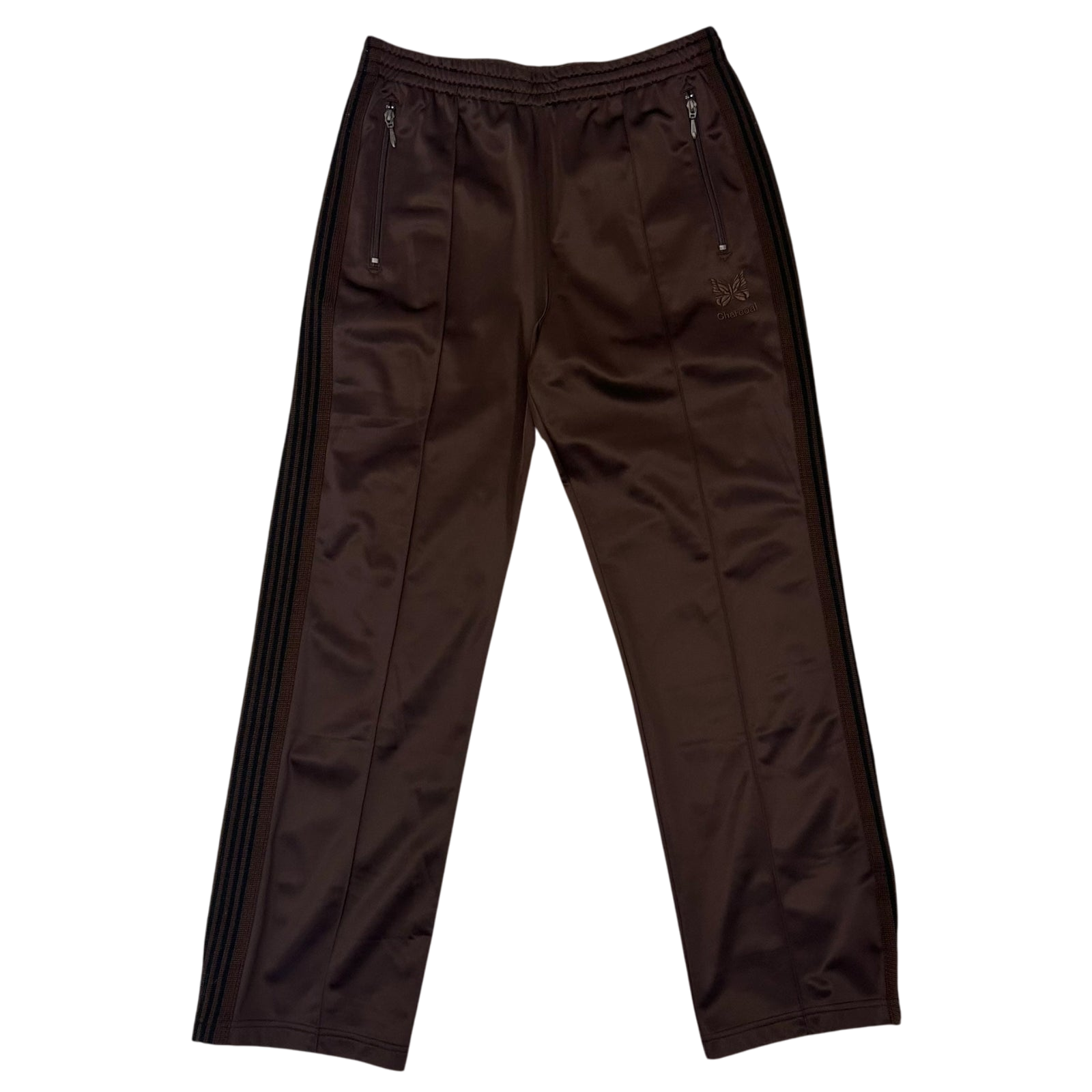 Needles x Charcoal Tokyo Poly Smooth Track Pants Brown (Size M)