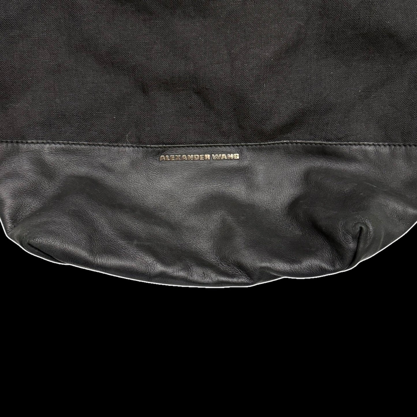 Alexander Wang SS11 Leather & Canvas Alpha Shopper Tote Bag Black