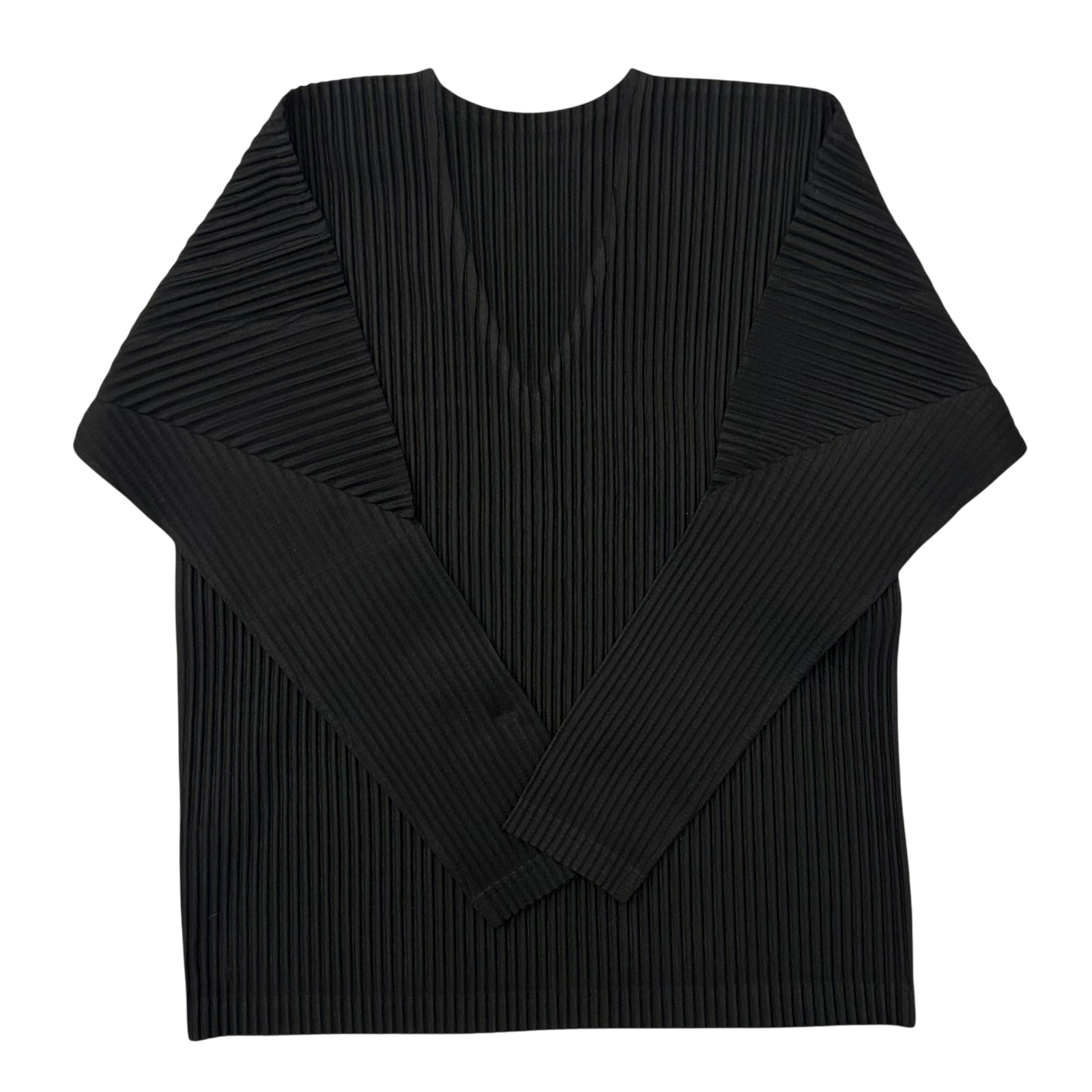 Issey Miyake Homme Plisse V-Neck Top Black (Fits M)