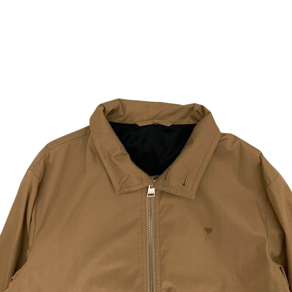 Ami Zipped Harrington Jacket Beige (Size L)