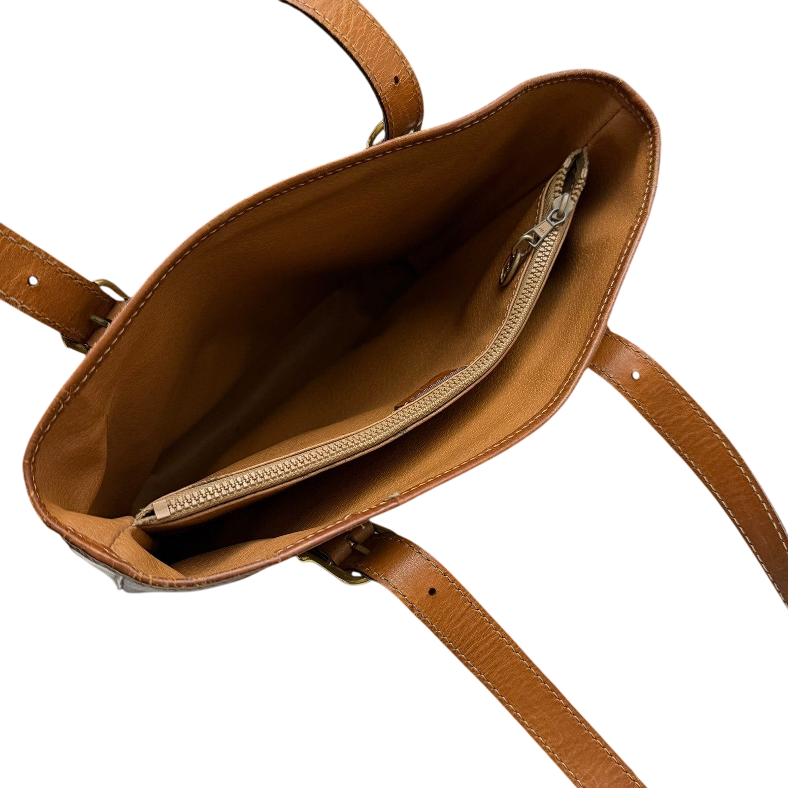 Céline 2008 Macadam Coated Canvas Monogram Tote Bag Brown