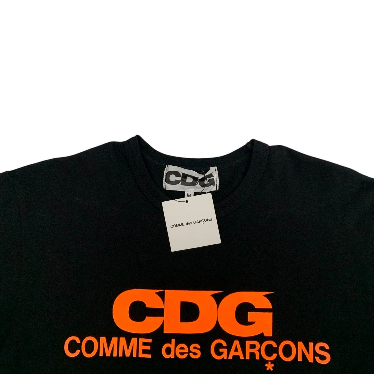 Comme Des garçon CDG Logo T-Shirt Black/Orange (Fits S-M)