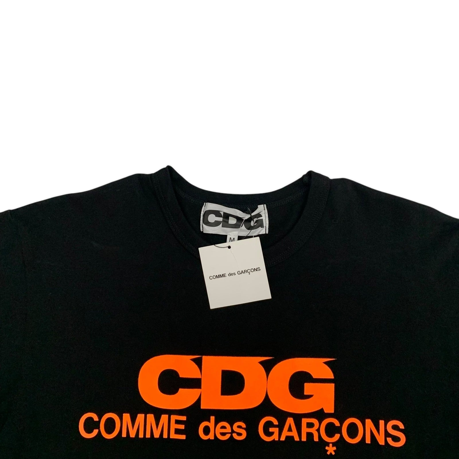 Comme Des garçon CDG Logo T-Shirt Black/Orange (Fits S-M)