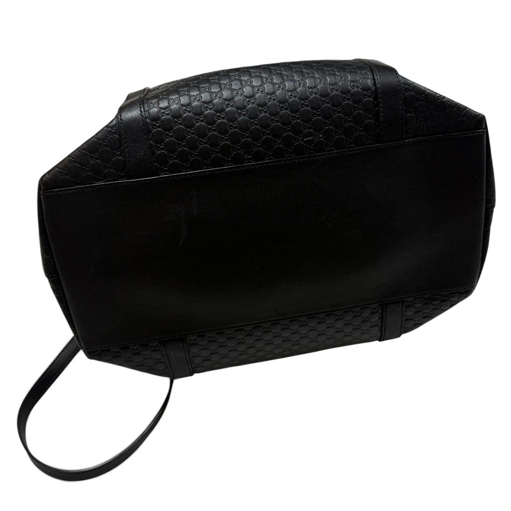 Gucci Microguccissima Large Dome Leather Bag Black
