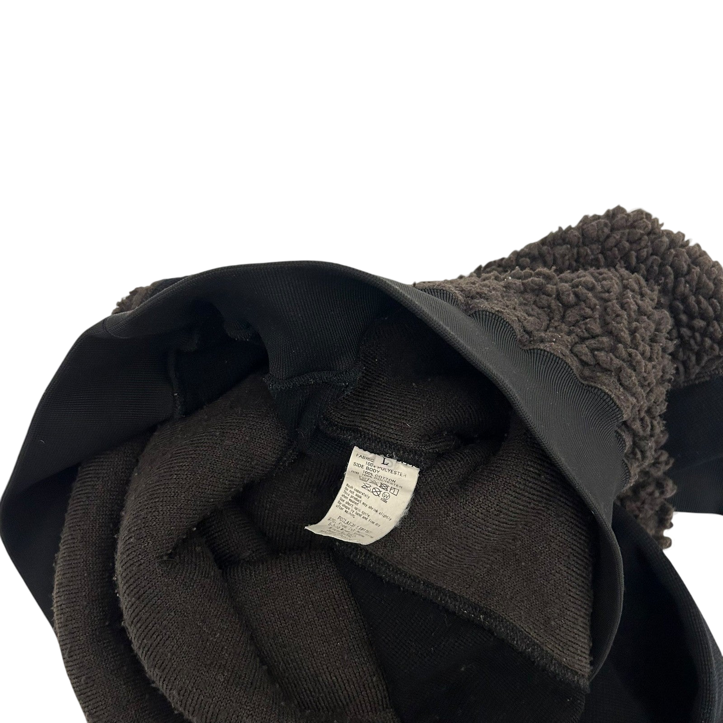 Cav Empt AW18 Boa Fleece Paneled Crewneck Brown/Black (Fits M-L)