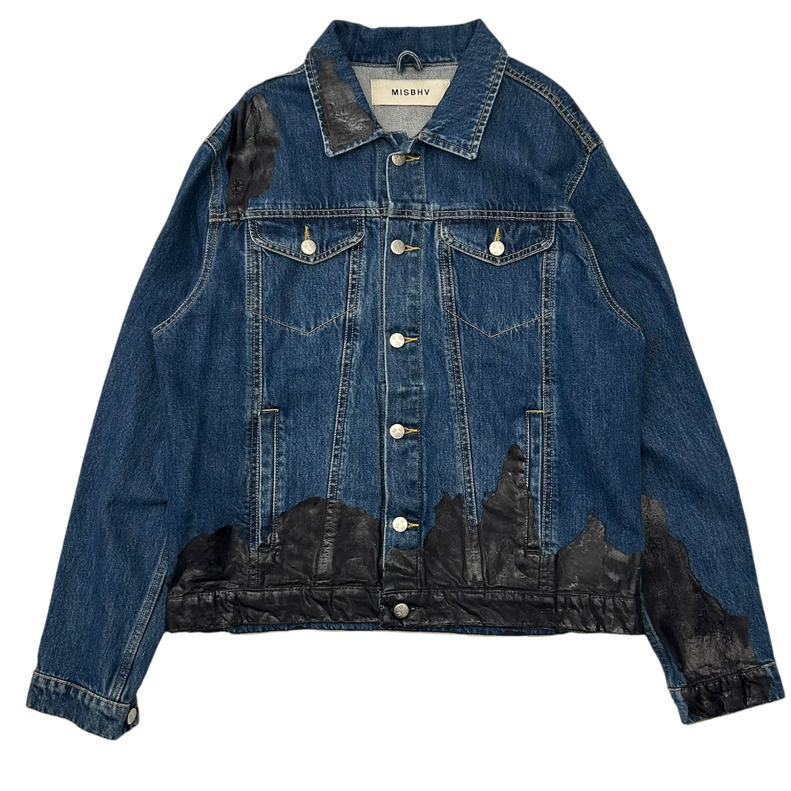 MISBHV AW18 Wet Print Denim Jacket Indigo
