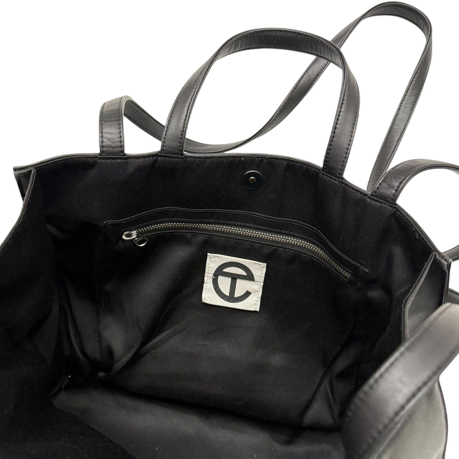 Telfar Vegan Leather Medium Shopping Bag Black