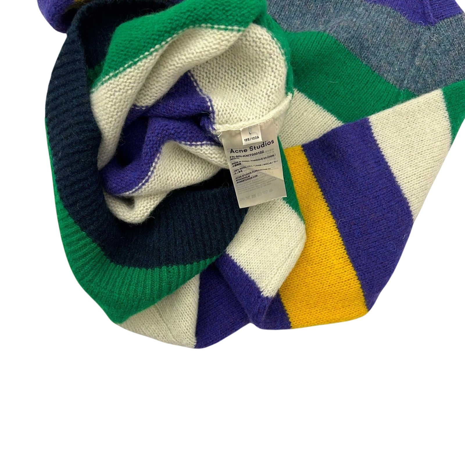 Acne Studios Kai Striped Wool Sweater (Fits M-L)